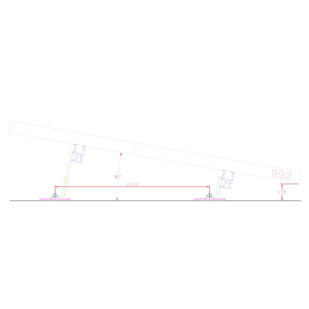 KT6072L-10, 10 Degree Landscape Kit for 60 & 72 Cell Modules