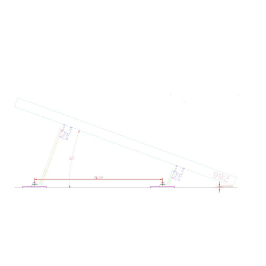 KT6072L-20, 20 Degree Landscape Kit for 60 & 72 Cell Modules